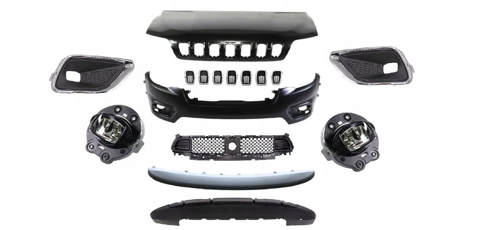 zderzak zestaw przód maska jeep cherokee kl 2019-