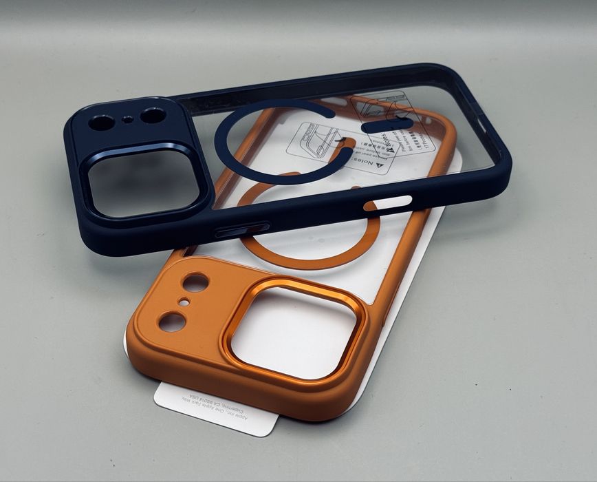 Чехол iPhone 17 Pro Max Orange MagSafe, 17 Pro Blue MagSafe, оранжевый