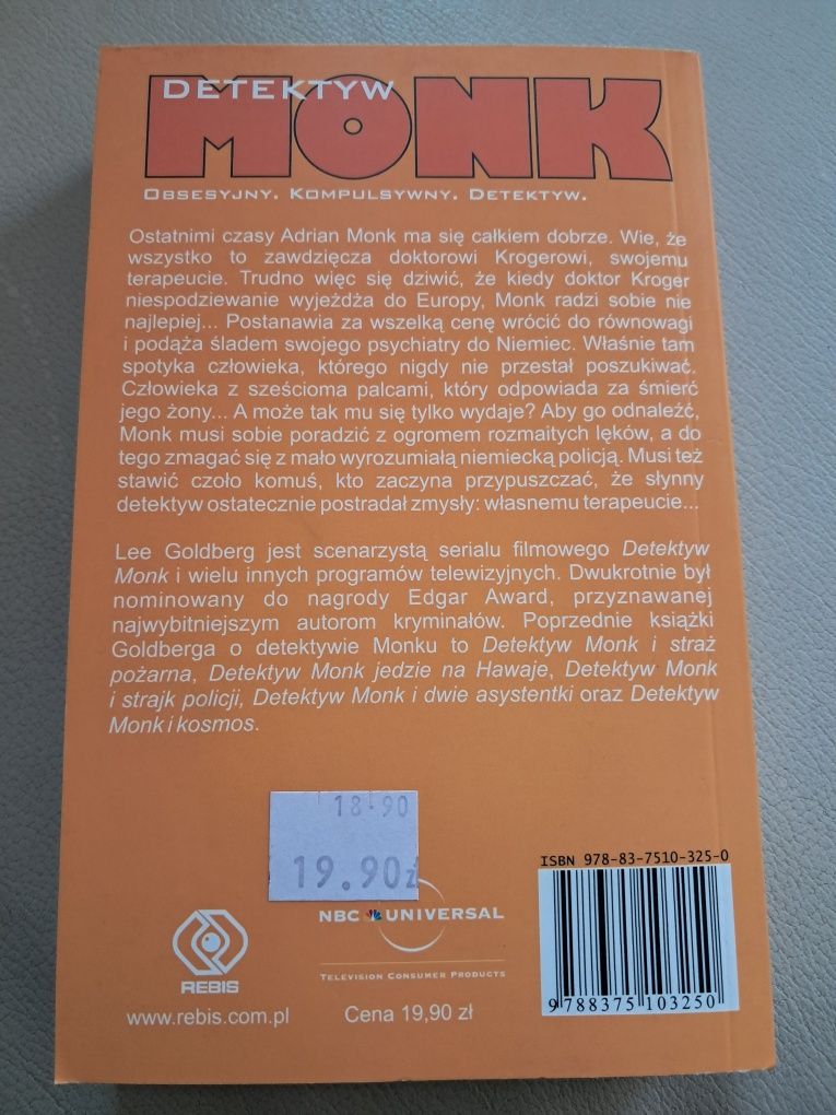 Książka Detektyw Monk jedzie do Niemiec