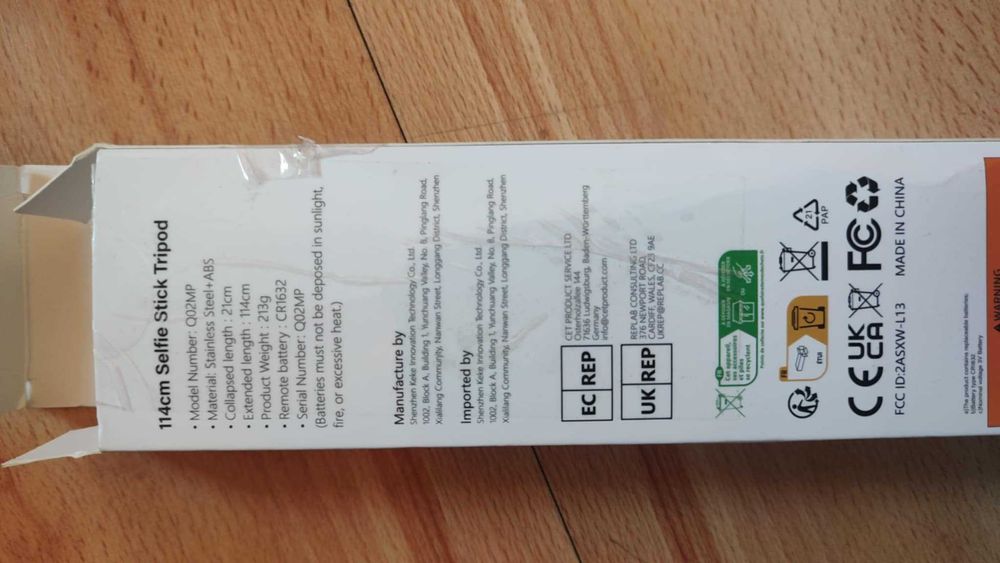 Uchwyt selfie Q02MP Selfie stick ze statywem 114 cm