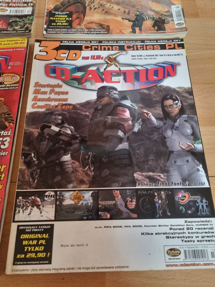 Magazyn CD-ACTION,  2001 rok , 12 numerów , stan dobry .