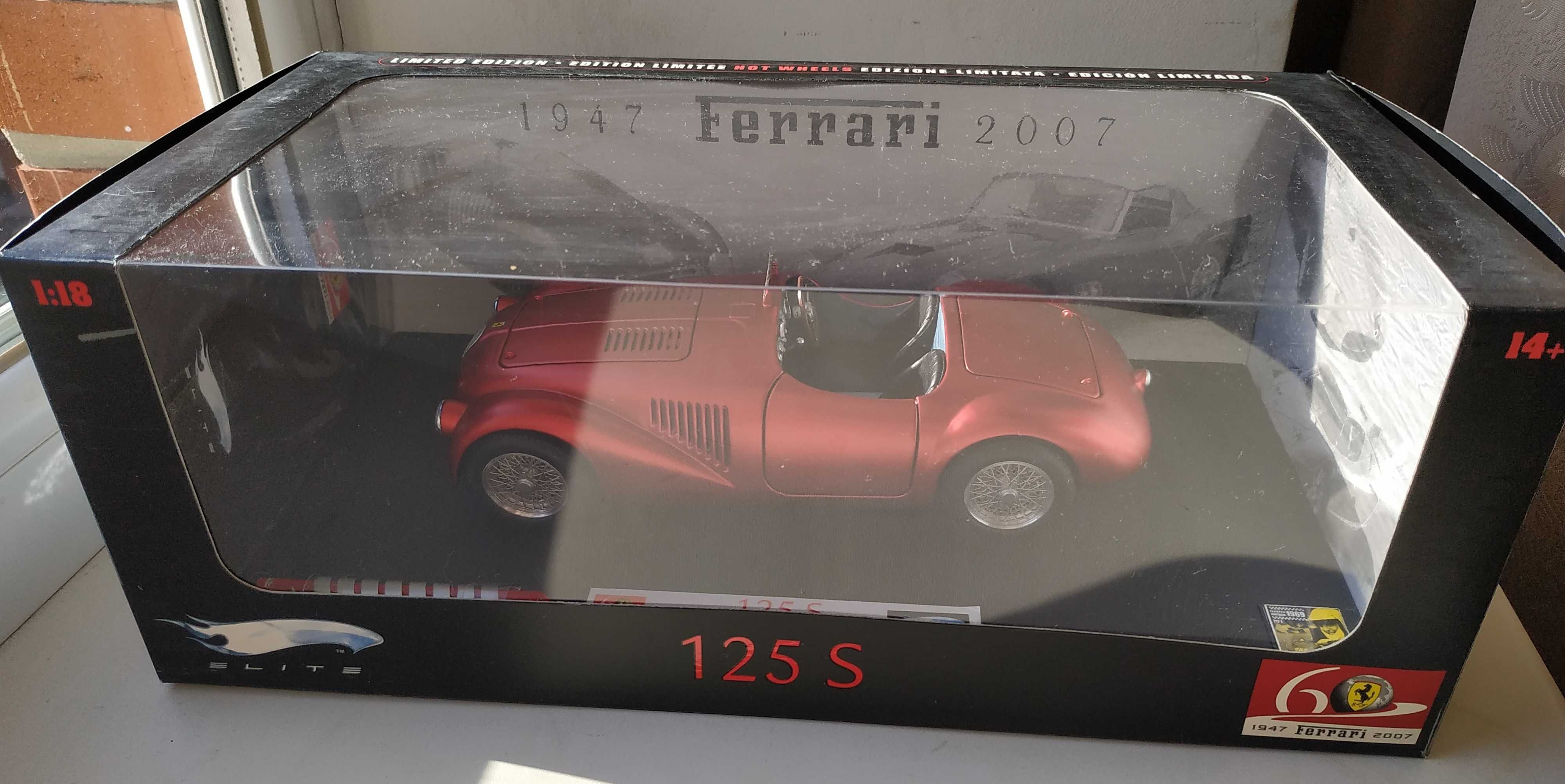 Продам модель Hot wheels ellite Ferrari 125 S