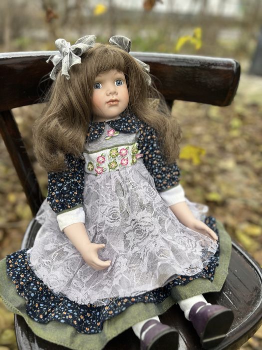 Фарфоровая кукла порцелянова лялька 62см.