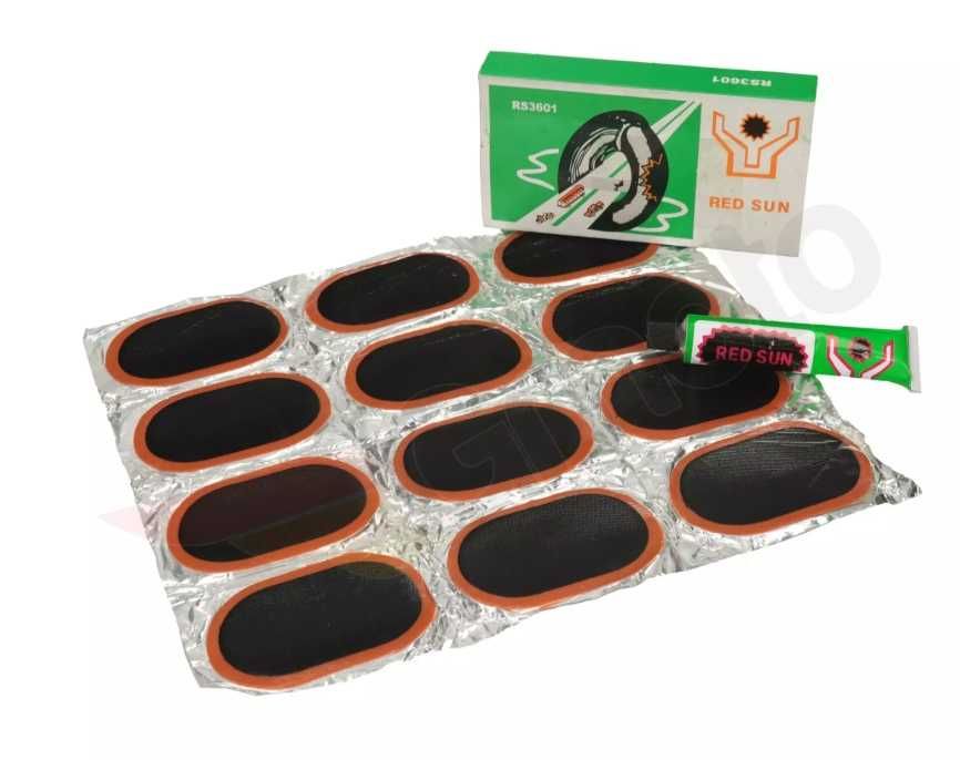 ZESTAW NAPRAWCZY do roweru łatki do dętek kół + klej