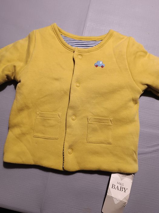 Bluza ocieplana dla noworodka kaftanik kurteczka h&m m&s 62