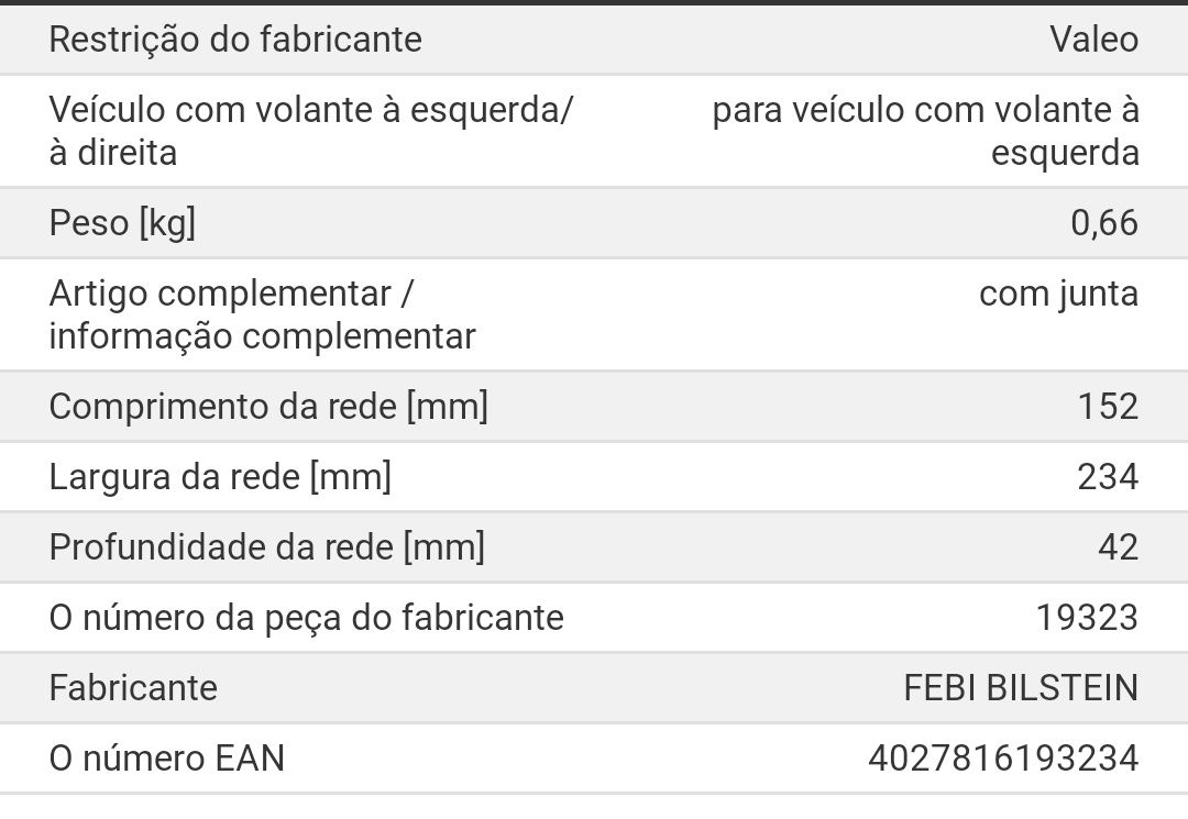 Radiador sofagem Peugeot