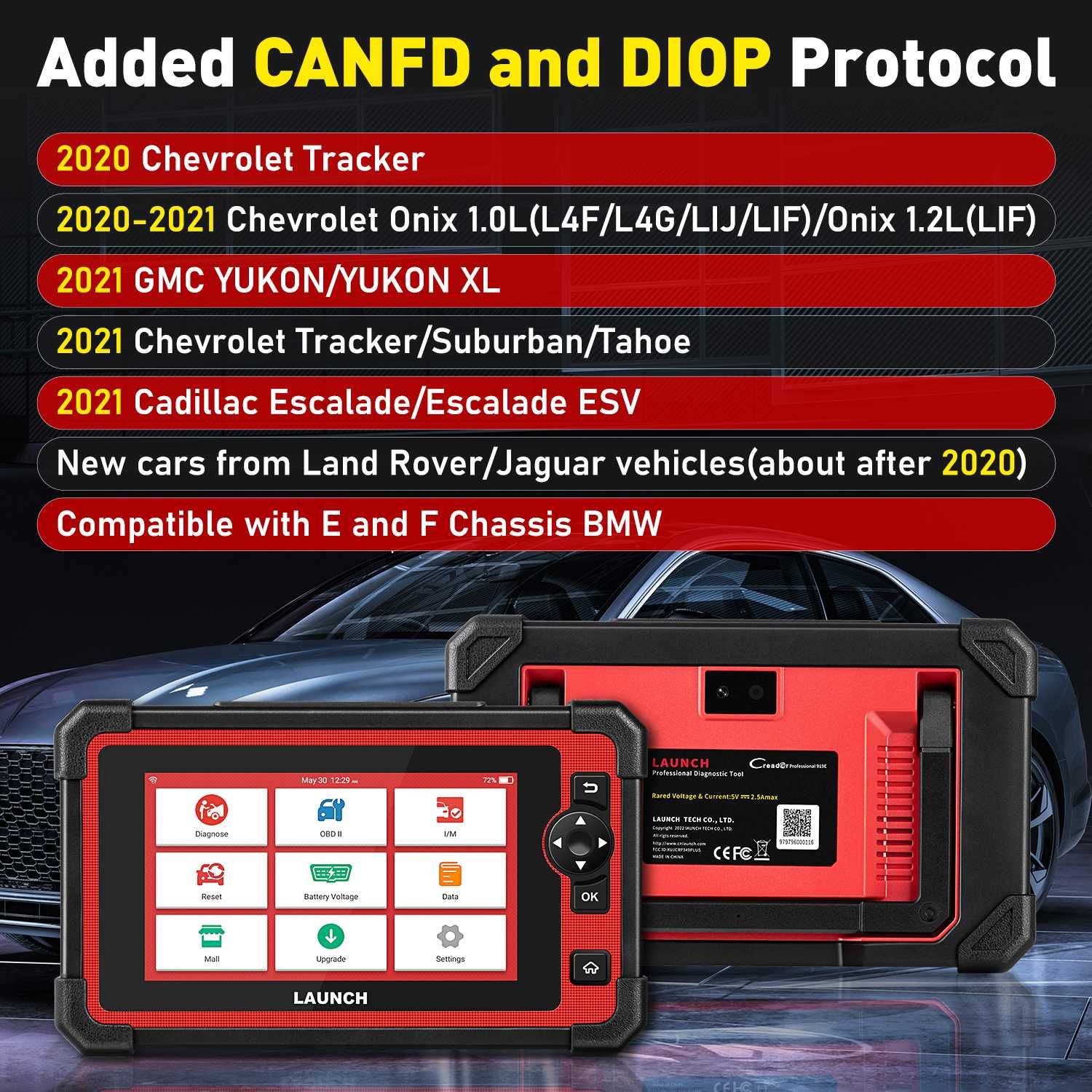 Máq. Diagnostico Auto Launch CRP919X Novidade