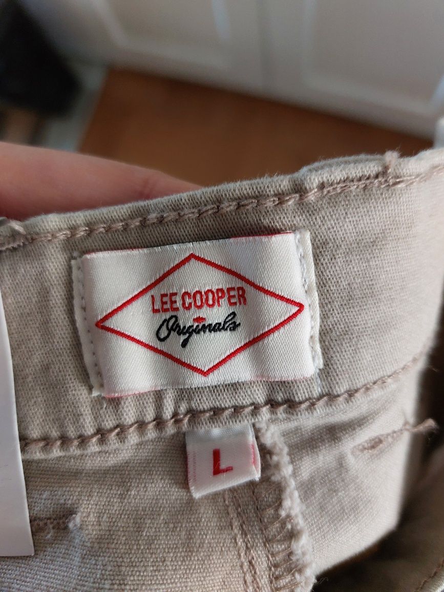 Spodenki krótkie szorty Lee Cooper L 40 beżowe piaskowe