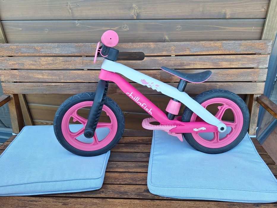 Bicicleta de equilíbrio Chillafish BMXie - Rosa e Cinzento com travão