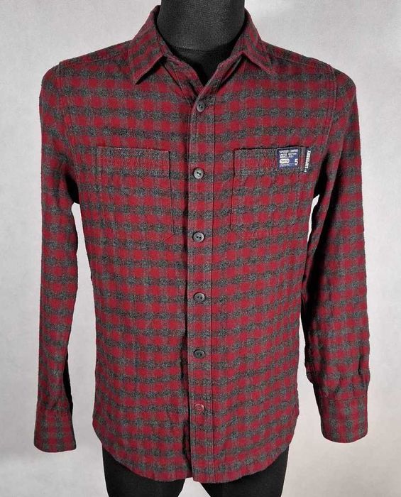 SUPERDRY Limited Edition Koszula Męska Flanelowa M Oryginalna Super