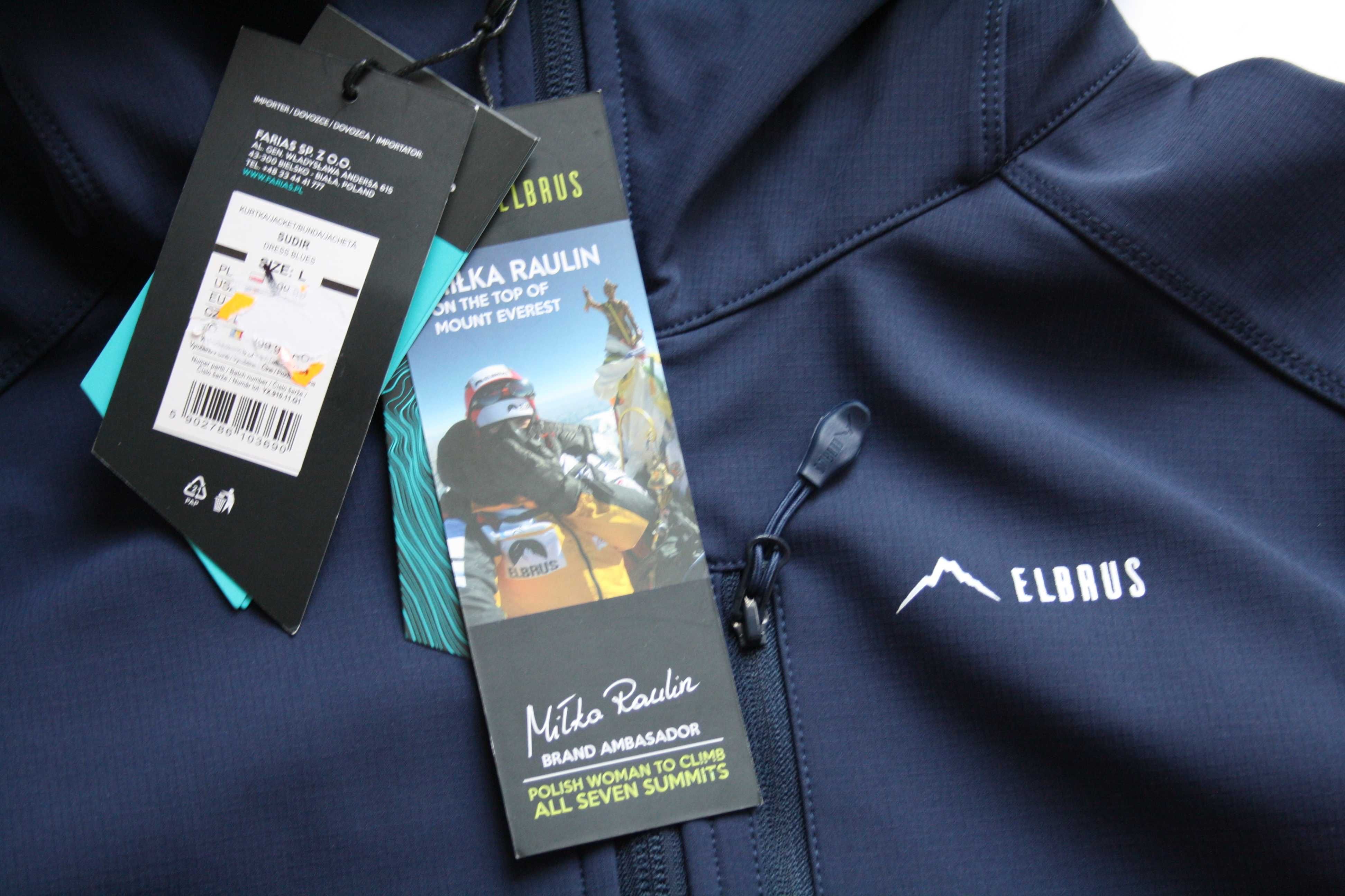 kurtka męska softshell przejściowa Elbrus SUDIR granat XL