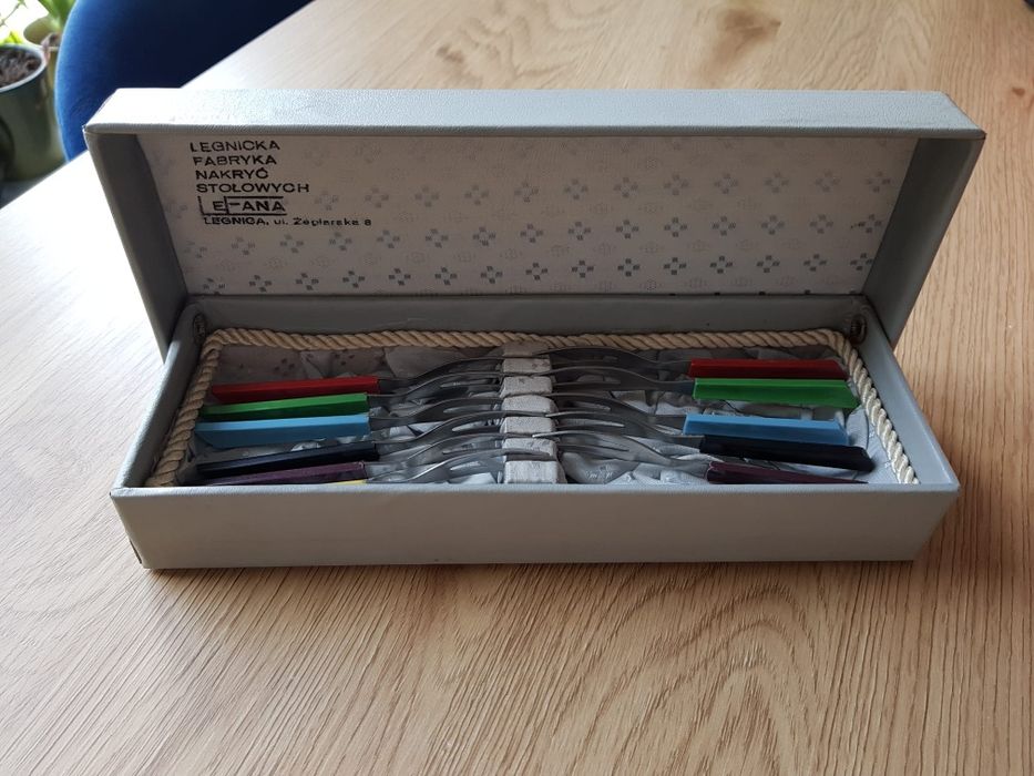 Stare sztućce widelczyki do zakąsek 11szt LEFANA