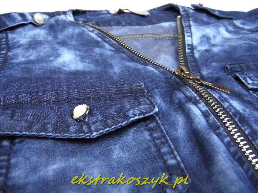 SUKIENKA cienki jeans 67 SPLASH 8Y marmurek