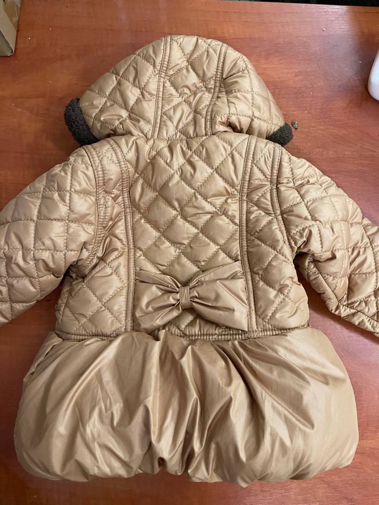 Детские зимнее пальто со штанишками для девочки