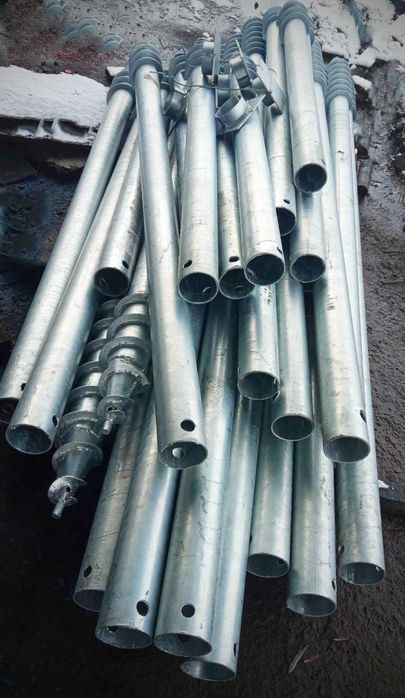 Сваи винтовые, геошуруп, гвинтові палі, монтаж, винтовой фундамент