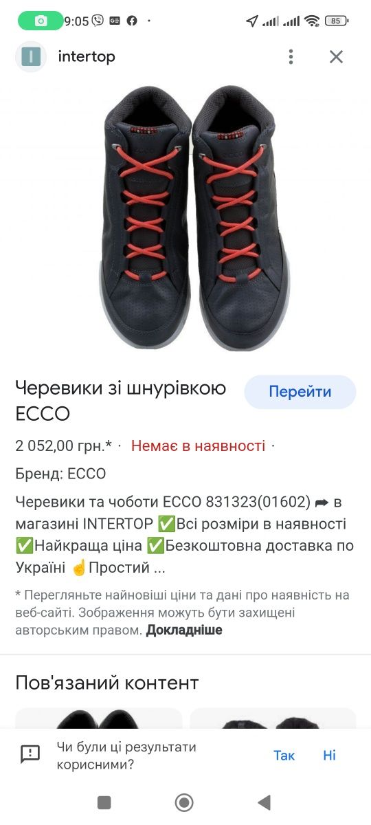 Черевички Ecco surround Gore-tex