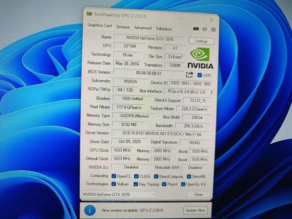 palit gtx 1070 gamerock plus