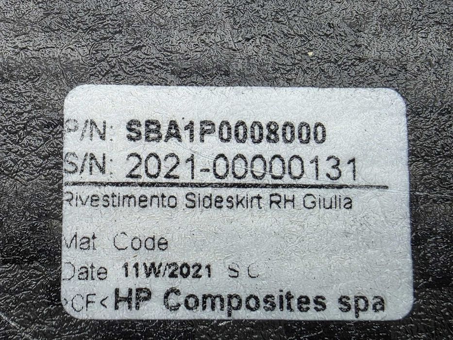 Alfa Romeo Giulia QV GTAm - Listwa progowa, Próg, Side Skirt - Carbon