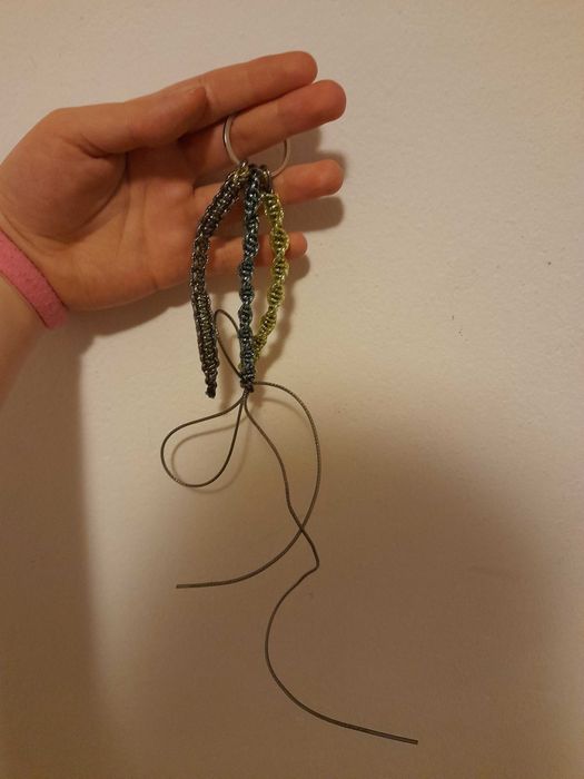 Breloczek z kokardką ręcznie robiony