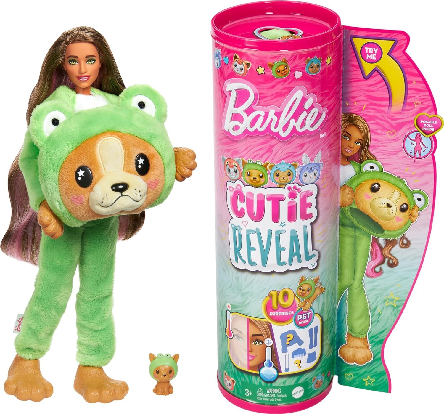 Лялька Барби кольорове перевтілення Barbie Cutie Reveal Doll dog/frog