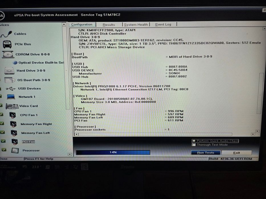 PC dell T5810, E5-1620, DDR4 16GB, K2200
