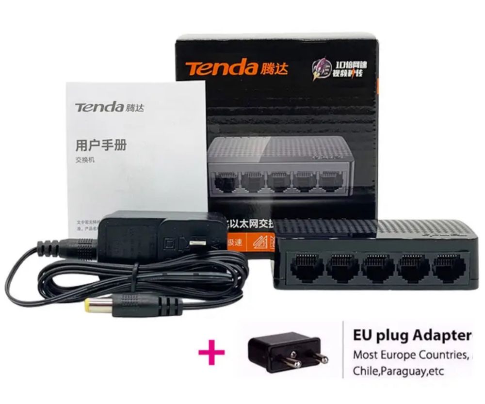 Комутатор Tenda Switch SG105M, 5 Ports, 1 Gigabit