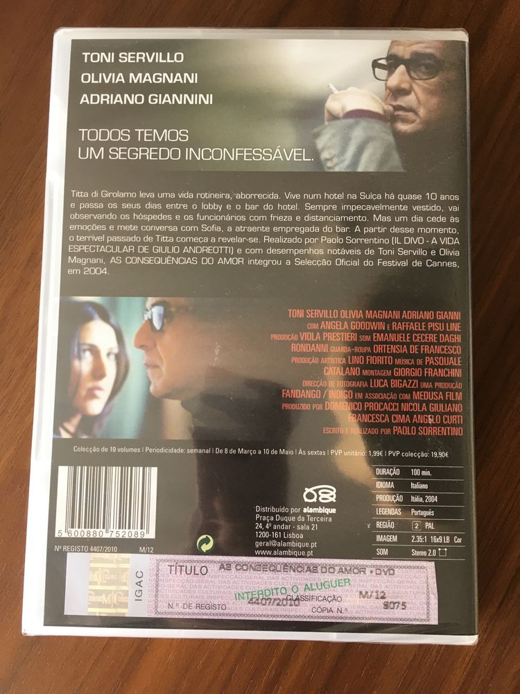 DVD filme “As Consequências do Amor”