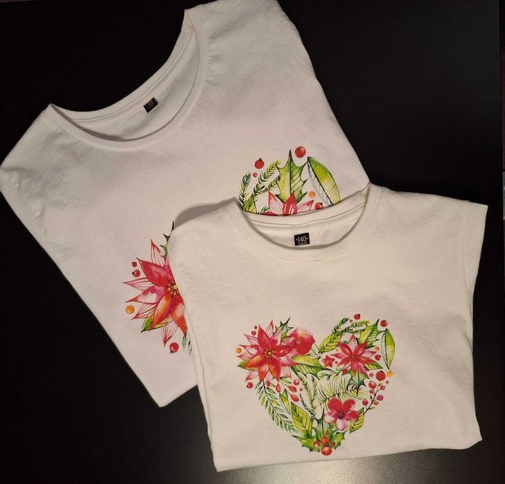 Koszulki święta, zestaw dla Mamy i Córki - 140cm/M