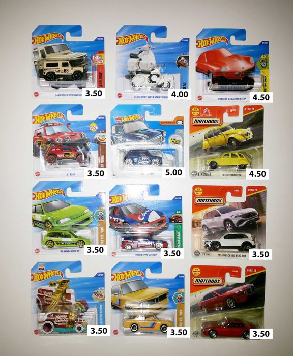 Hot Wheels , Matchbox , Majorette , Carros 1/64