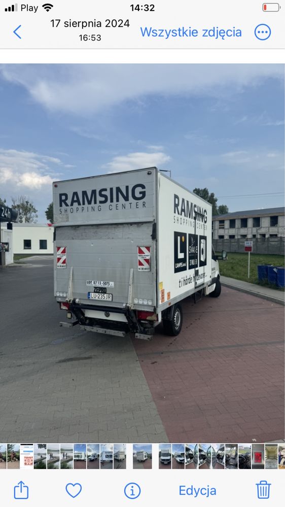 Vw Crafter 2.0 TDI kontener winda FV
