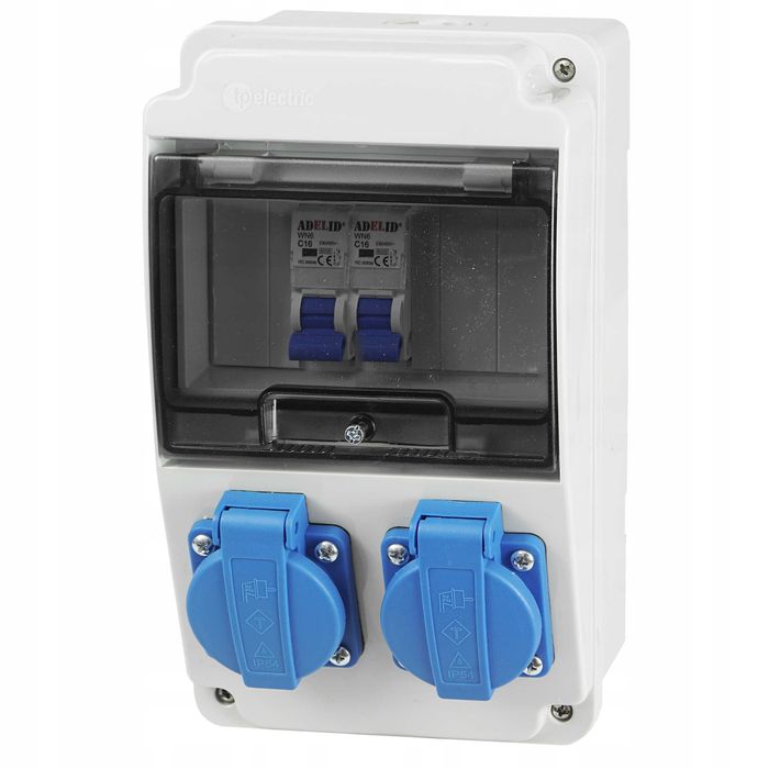 Rozdzielnica Budowlana Ogrodowa Zabezpieczona 2*GS Gotowa Do Użycia