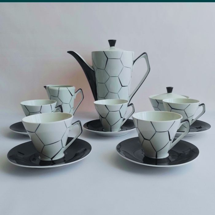 Chodzież Elżbieta Serwis Kawowy Ręcznie Malowany Pikasiak New Look