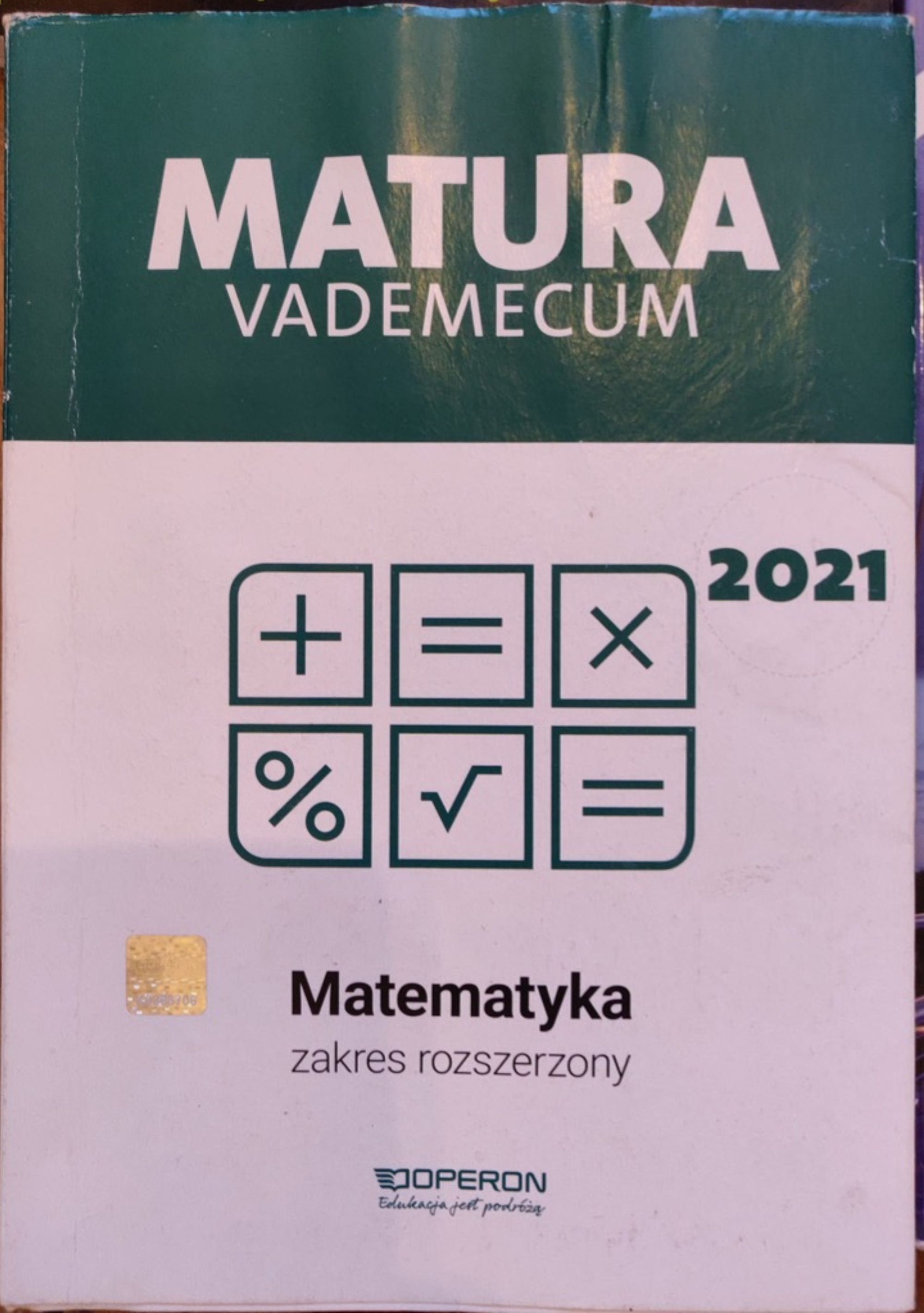 Matematyka – Matura Vademecum zakres rozszerzony