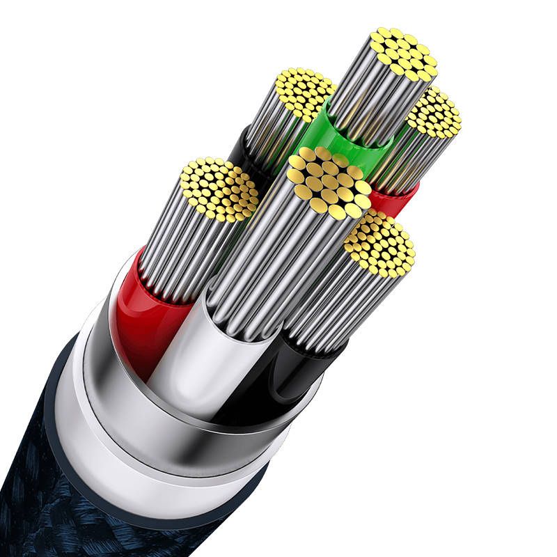 Kabel USB 3w1 Baseus , USB-C + micro USB + Lightning, 66W, 1.2m