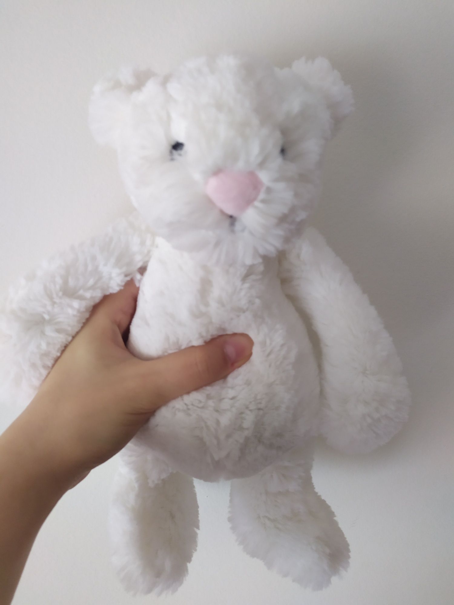 Peluche doudou branco NOVO - suave/fácil de agarrar/acalma