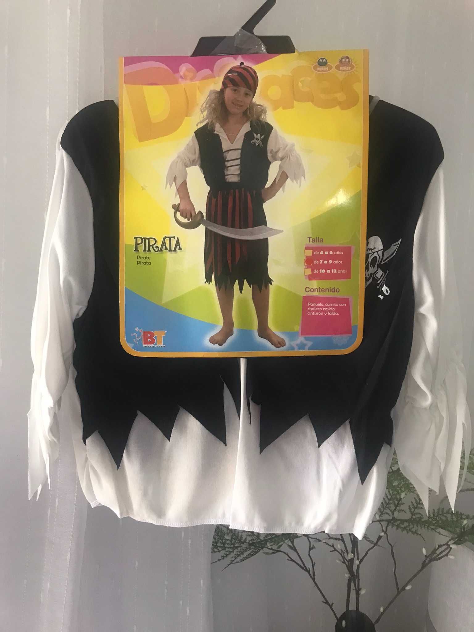Fato de carnaval disfarce de pirata 7 a 9 anos