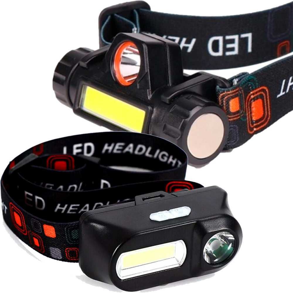 Налобный светодиодный фонарик Double Light Headlight LED