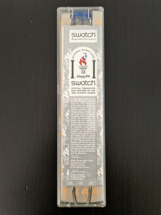 Relógio Swatch Aqua Chrono Olympic Special (SBZ102) NIKIPHOROS