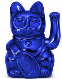 Kot machający Lucky Cat Cosmic Edition Earth Shiny Blue 15cm