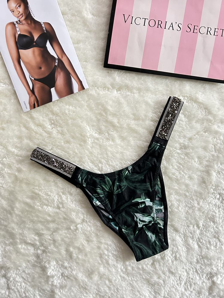 Victoria’s Secret nowe majtki XS palmy shine strap brazyliany logo