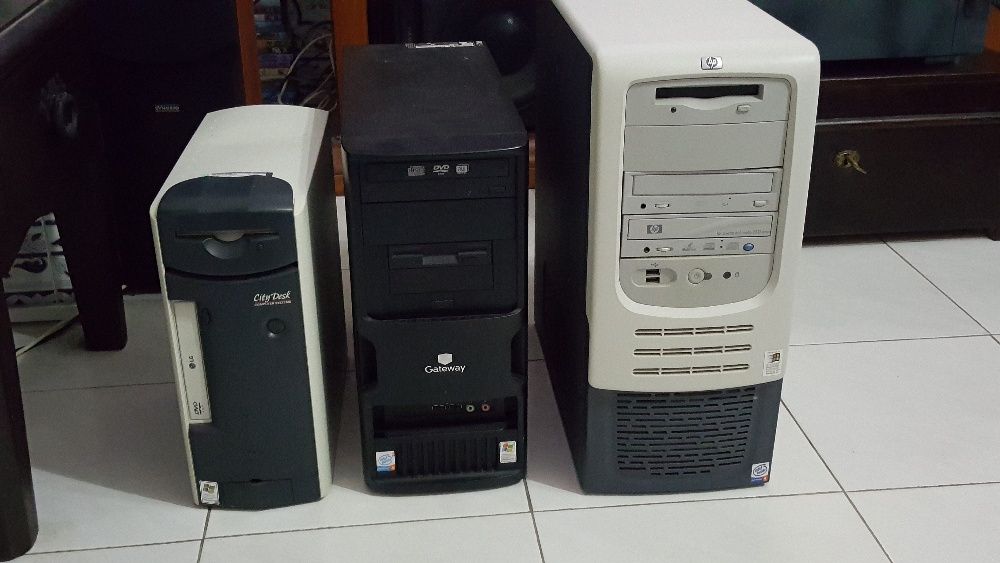 Portáteis Sony e HP, Computadores de secretária e Software vintage