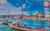 Puzzle 1000 Barcos rabelos, Porto