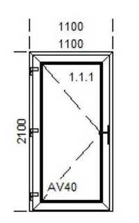 Drzwi zewnętrzne Gealan S8000 2x Antracyt 1100x 2100 PVC klamka
