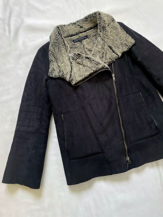 Тепла дублянка-косуха, жіноча дублянка на осінь-зиму,трендова дублянка