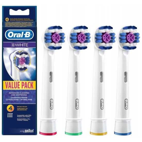 Końcówki do szczoteczki Oral-B 3D White Producent: Oral-B 4szt
