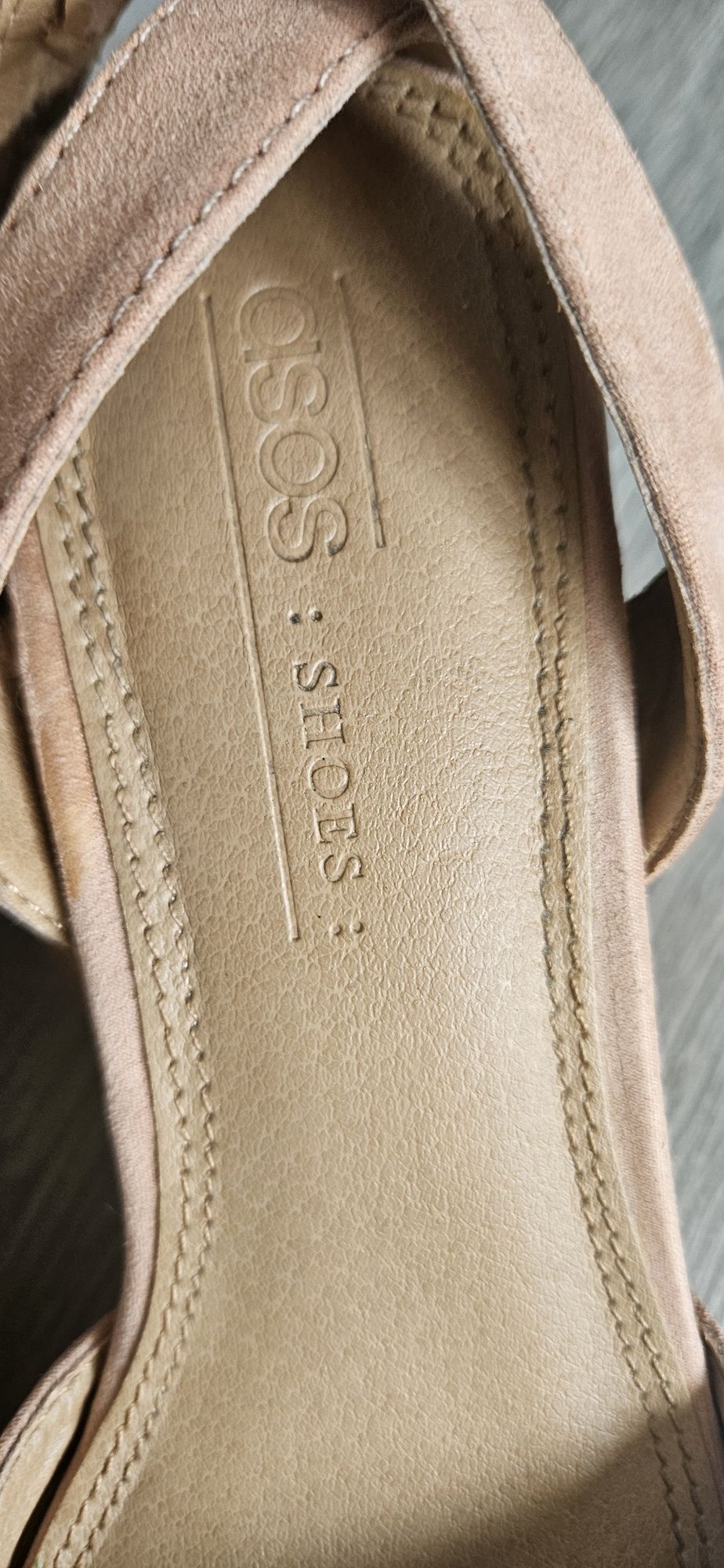 Buty na obcasie pudrowy róż r 37 Asos