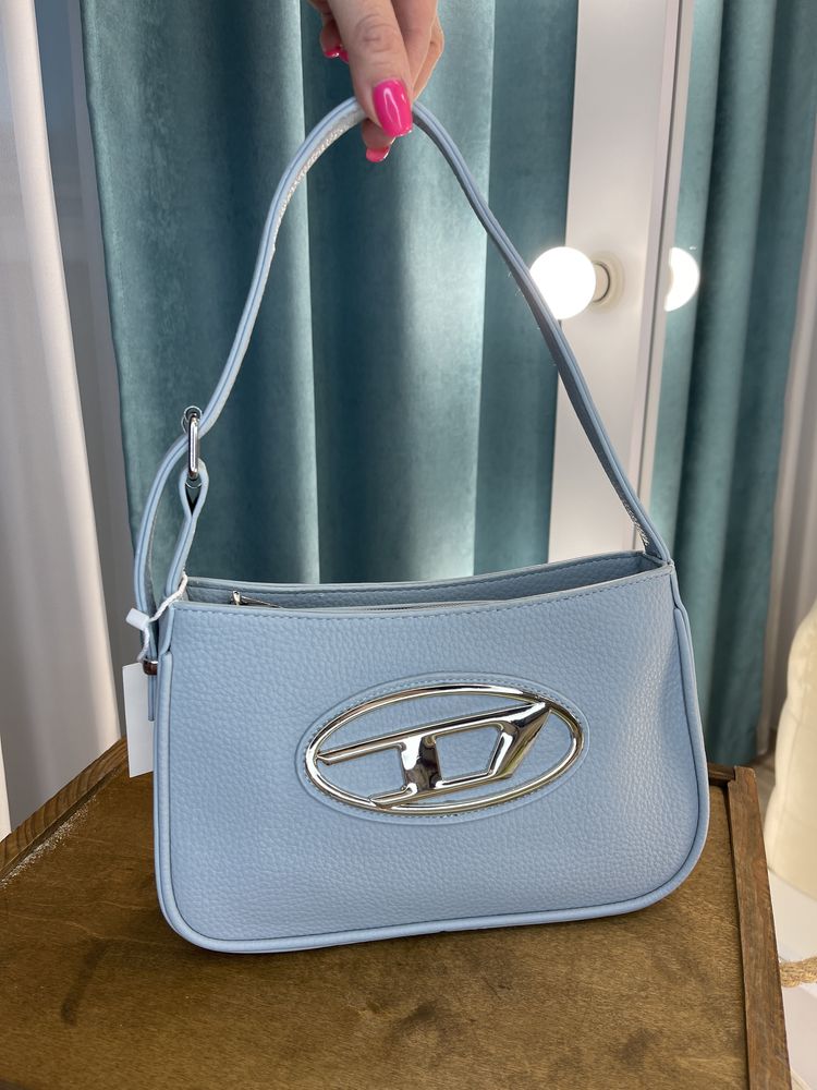 Женская сумка в стиле Дизель черная,беж,белая Жіноча сумка блакитна