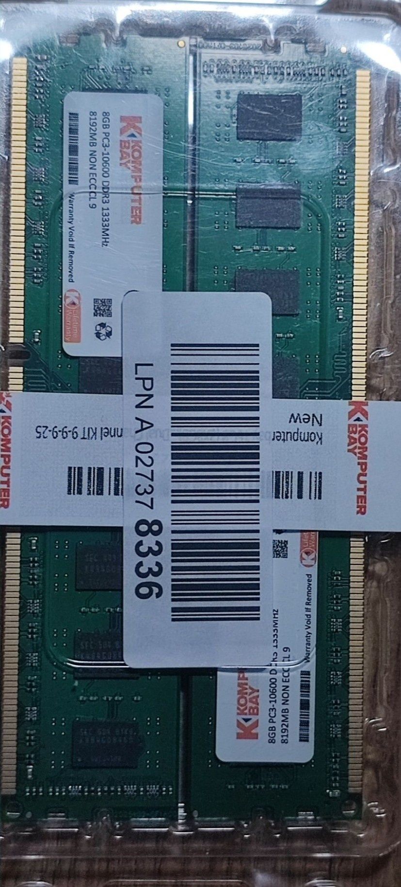 KomputerBay 2x8GB DDR3 1333 MHz non ecc cl9