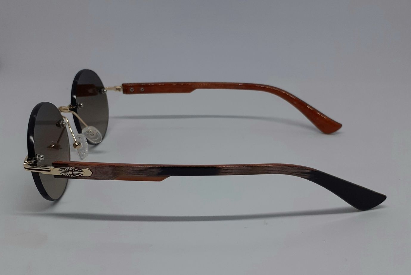 Chrome Hearts очки унисекс овал коричн градиент дужки коричневые