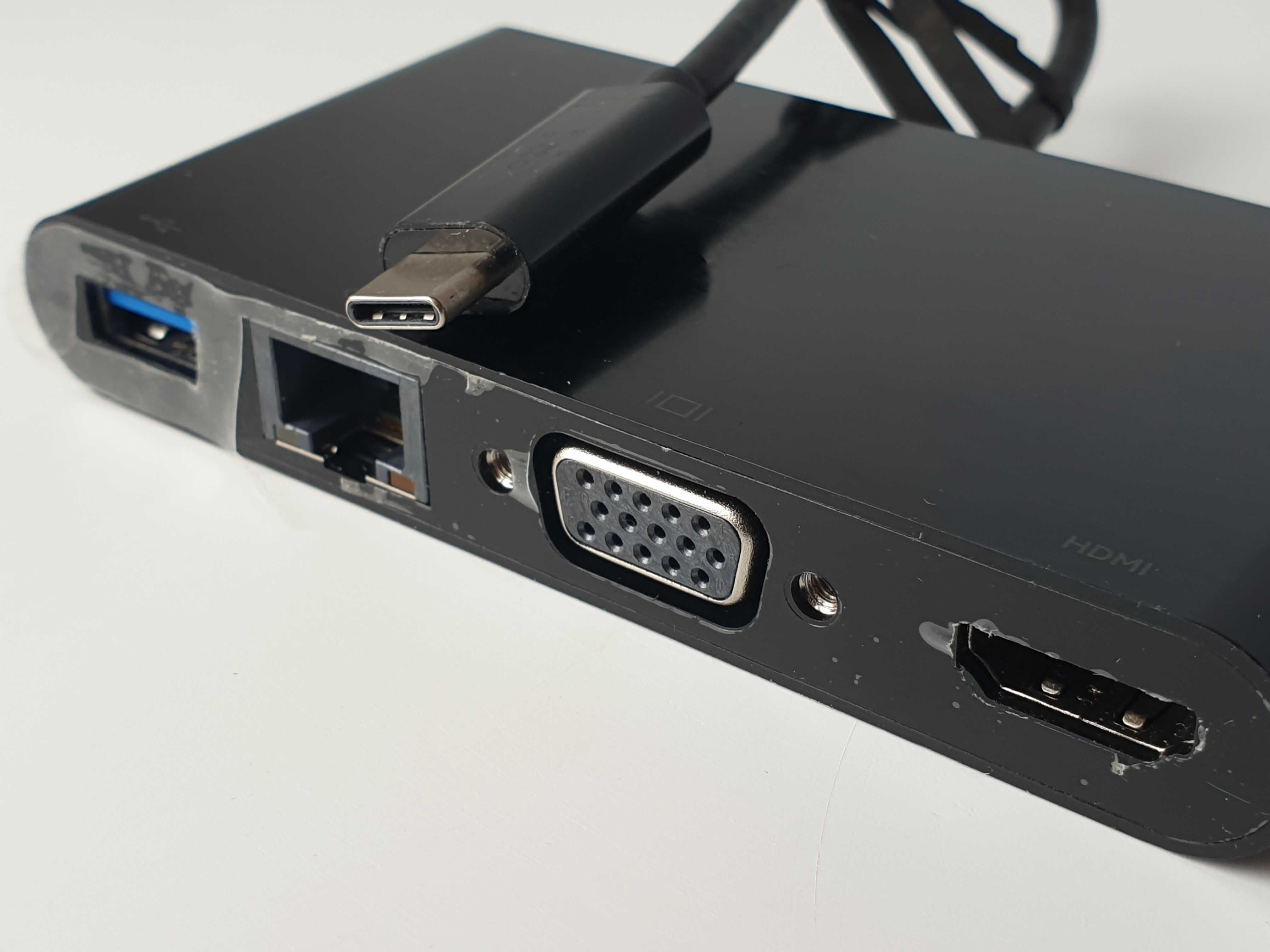 USB-C to Ethernet HDMI VGA USB-A 100W PD Belkin avc004